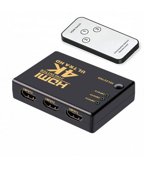 Switch HDMI 3 INPUT Vers 1 OUTPUT 4K ULTRA HD